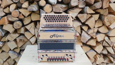 Alpen Harmonika Modell Compact Vogelaugenahorn 